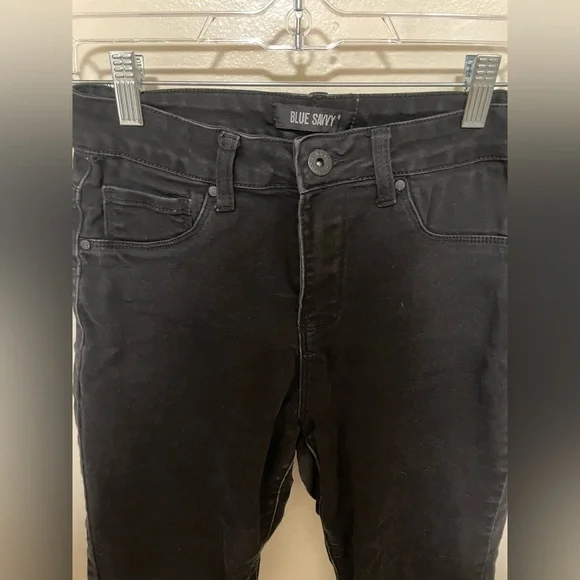 ✨Blue Savvy Black Denim Jeans Size 6 - Picture 2 of 6